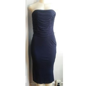 Navy Blue Ralph Lauren Strapless Dress